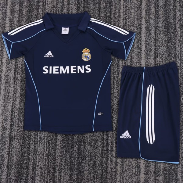 Kids Real Madrid 2005/2006 Away Retro Kit