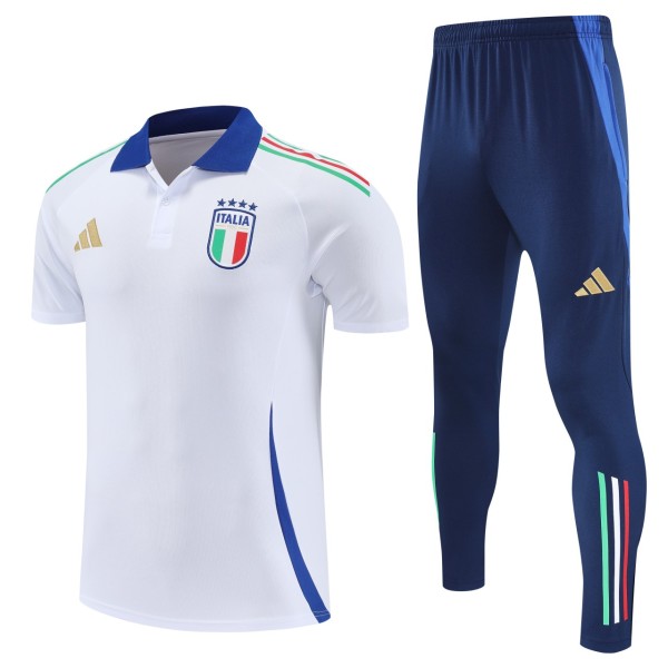 Italy 2025 Polo and Pants Set White
