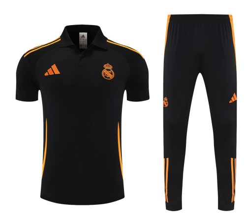 Real Madrid 25/26 Polo and Pants Set Black