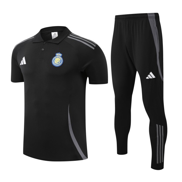 Al-Nassr FC 25/26 Polo and Pants Set Black