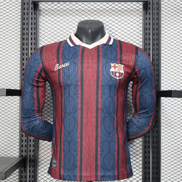 Player Version Barcelona 25/26 Classic Retro Long Sleeve Pro Jersey
