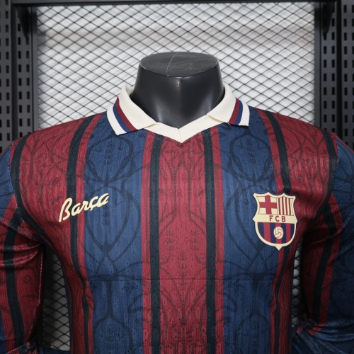 Player Version Barcelona 25/26 Classic Retro Long Sleeve Pro Jersey