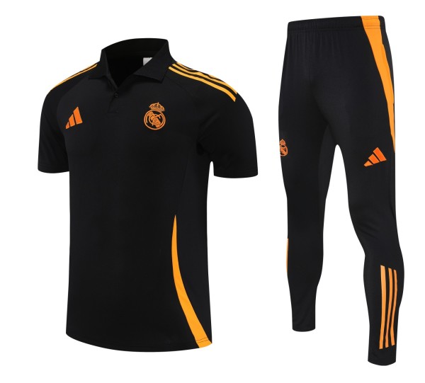 Real Madrid 25/26 Polo and Pants Set Black