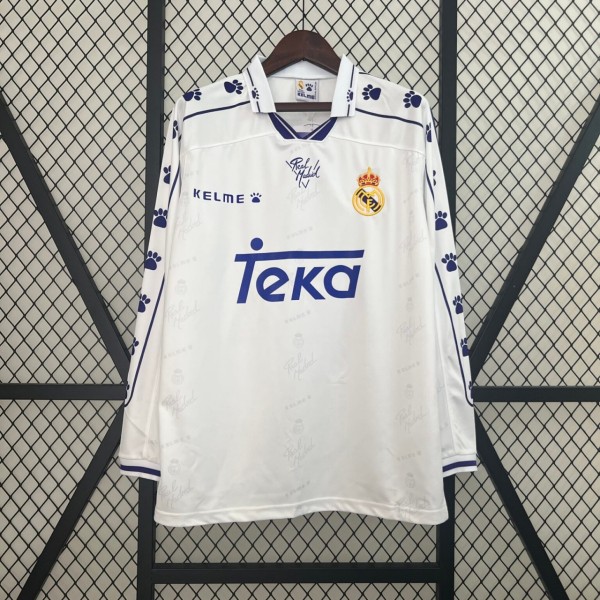 Real Madrid 1994/1996 Home Long Sleeve Retro Jersey
