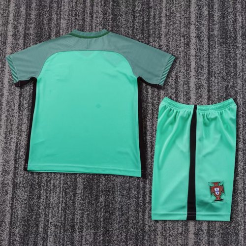Kids Portugal 2016 Euro Away Retro Kit