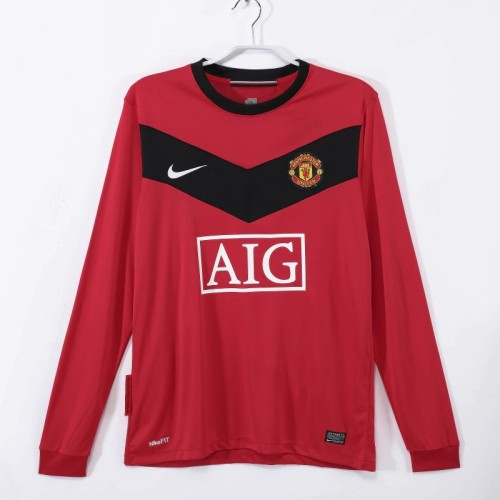 MUFC 2009/2010 Home Retro Long Sleeve Jersey