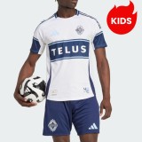 Kids Vancouver Whitecaps FC 2025 Home Jersey and Short Kit