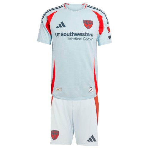 Kids FC Dallas 2025 Away Jersey and Short Kit