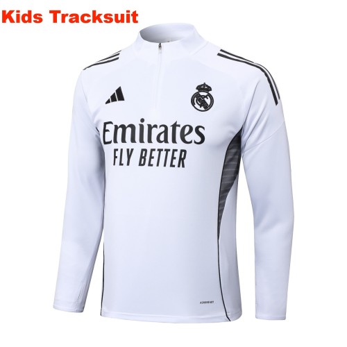 Kids Real Madrid 25/26 Half-Zip Training Sweatshirt and Pants Set E2508
