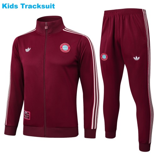Kids Bayern Munich 25/26 Retro Training Jacket and Pants Set E2510