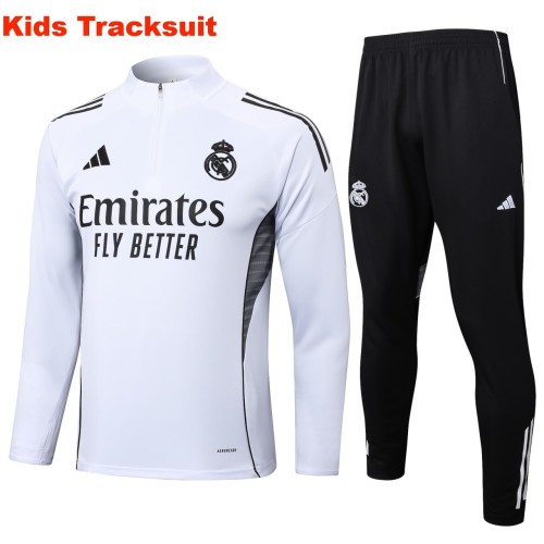 Kids Real Madrid 25/26 Half-Zip Training Sweatshirt and Pants Set E2508