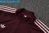 Kids Bayern Munich 25/26 Retro Half-Zip Training Sweatshirt and Pants Set E2515