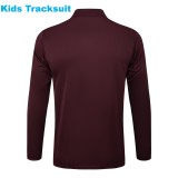 Kids Bayern Munich 25/26 Retro Half-Zip Training Sweatshirt and Pants Set E2515
