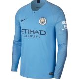 Manchester City 2018/2019 Home Long Sleeve Retro Jersey