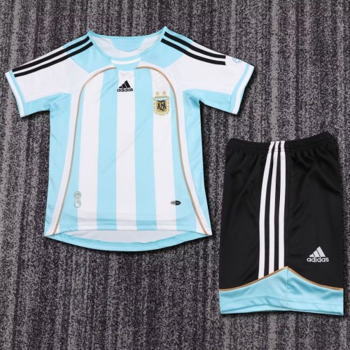 Kids Argentina 2006 World Cup Home Retro Kit
