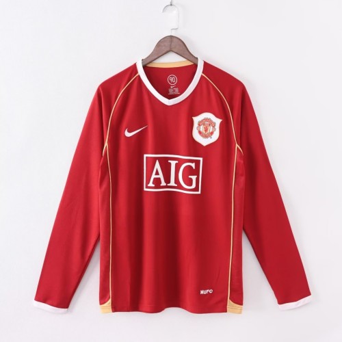 MUFC 2006/2007 Home Retro Long Sleeve Jersey
