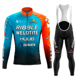 Road Race Pro Team Cycling Long-sleeved Fleece Suit Strava