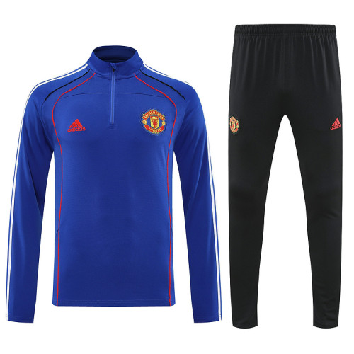 MUFC 25/26 Half-Zip Training Top and Pants Set Blue