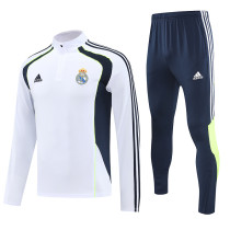 Real Madrid 25/26 Half-Zip Training Top and Pants Set White