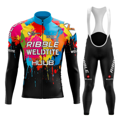 Road Race Pro Team Cycling Long-sleeved Fleece Suit Strava
