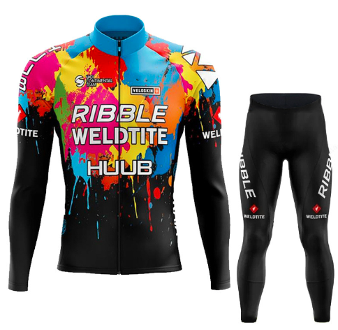 Road Race Pro Team Cycling Long-sleeved Fleece Suit Strava