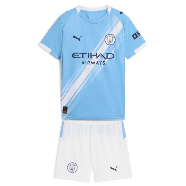 Kids Manchester City 25/26 Home Jersey and Short Kit
