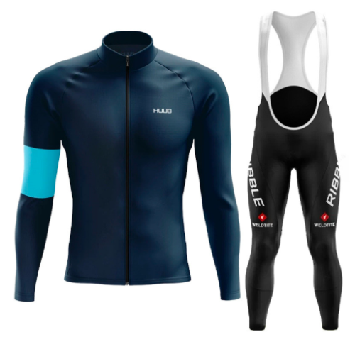 Road Race Pro Team Cycling Long-sleeved Fleece Suit Strava