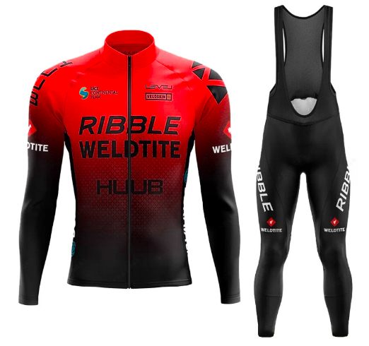 Road Race Pro Team Cycling Long-sleeved Fleece Suit Strava