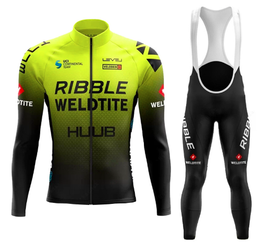 Road Race Pro Team Cycling Long-sleeved Fleece Suit Strava