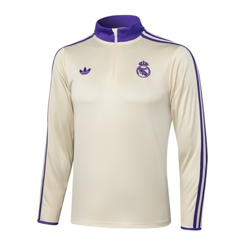 Real Madrid 25/26 Retro Half-Zip Training Top and Pants Set B2536
