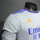 Player Version Real Madrid 2021/2022 Home Long Sleeve Retro Authentic Jersey