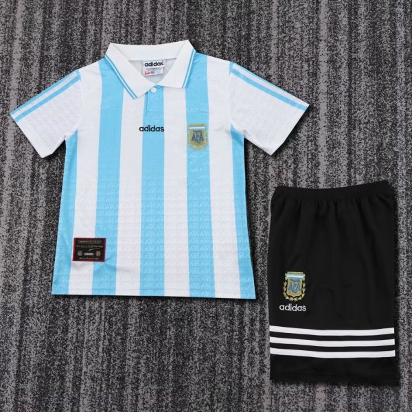 Kids Argentina 1994 World Cup Home Retro Kit