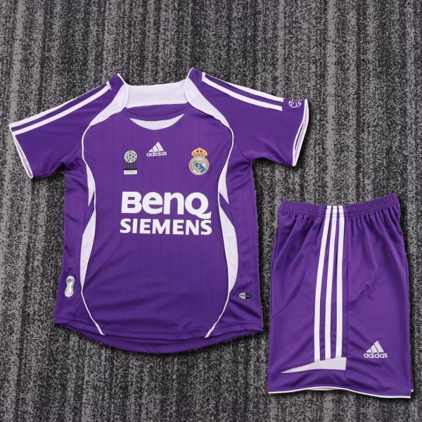 Kids Real Madrid 2006/2007 Third Retro Kit