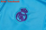 Kids Real Madrid 25/26 Retro Half-Zip Training Sweatshirt and Pants Set E2519