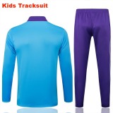 Kids Real Madrid 25/26 Retro Half-Zip Training Sweatshirt and Pants Set E2519