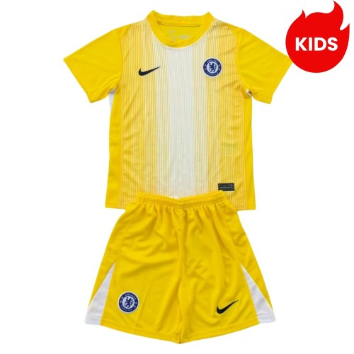 Kids Chelsea 25/26 Goalkeeper Jersey and Short Kit