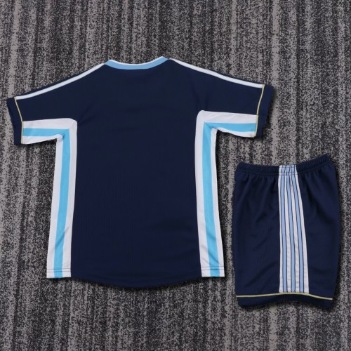 Kids Argentina 1998 World Cup Away Retro Kit