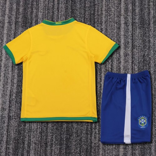 Kids Brazil 2006 World Cup Home Retro Kit