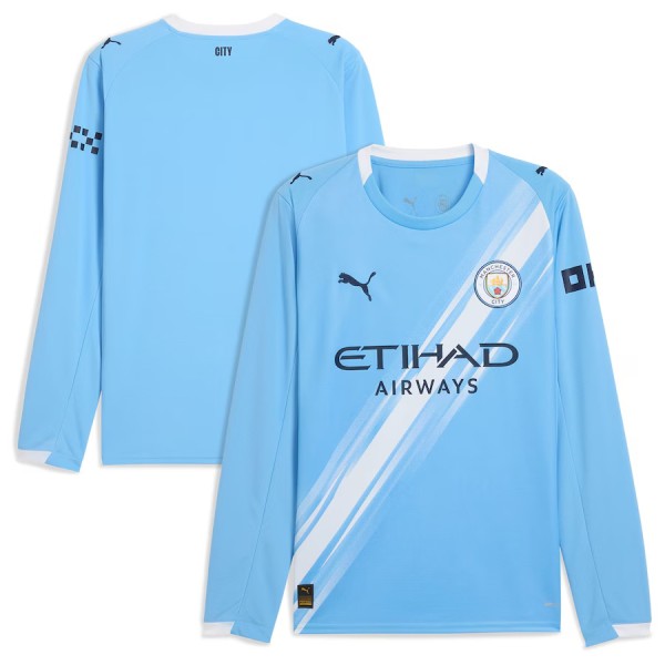 Thai Version Manchester City 25/26 Home Long Sleeve Jersey