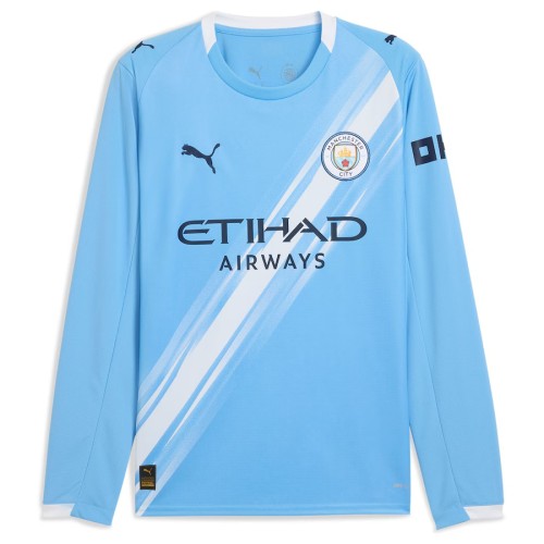 Thai Version Manchester City 25/26 Home Long Sleeve Jersey