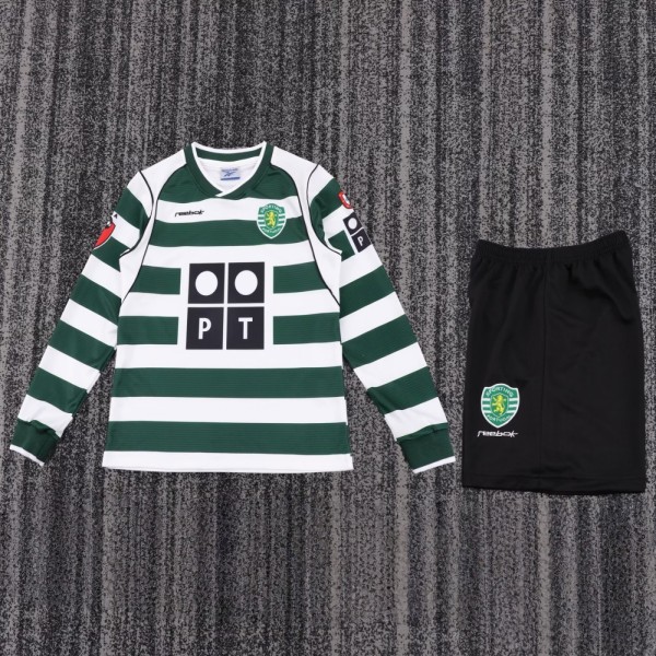 Kids Sporting CP 2002/2003 Home Long Sleeve Retro Kit