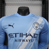 Player Version Manchester City 25/26 Home Long Sleeve Authentic Jersey