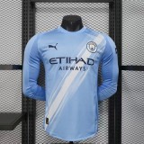 Player Version Manchester City 25/26 Home Long Sleeve Authentic Jersey