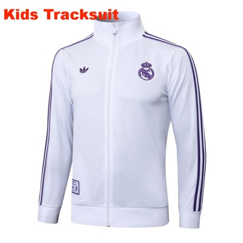 Kids Real Madrid 25/26 Retro Training Jacket and Pants Set E2558