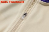 Kids Real Madrid 25/26 Retro Half-Zip Training Sweatshirt and Pants Set E2547