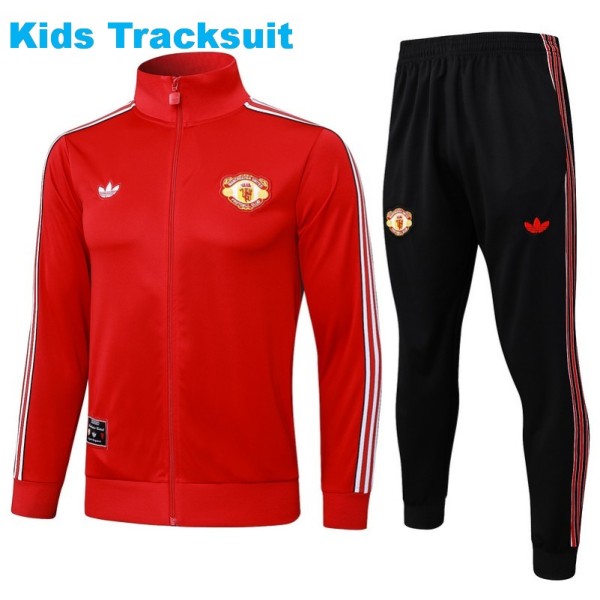Kids MUFC 25/26 Retro Training Jacket and Pants Set E2555