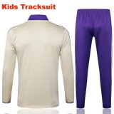 Kids Real Madrid 25/26 Retro Half-Zip Training Sweatshirt and Pants Set E2547