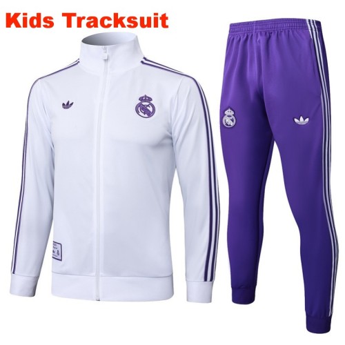 Kids Real Madrid 25/26 Retro Training Jacket and Pants Set E2558