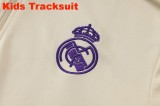 Kids Real Madrid 25/26 Retro Half-Zip Training Sweatshirt and Pants Set E2547