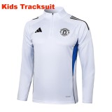 Kids MUFC 25/26 Half-Zip Training Sweatshirt and Pants Set E2553